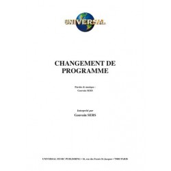Partition CHANGEMENT DE PROGRAMME Gauvain SERS
