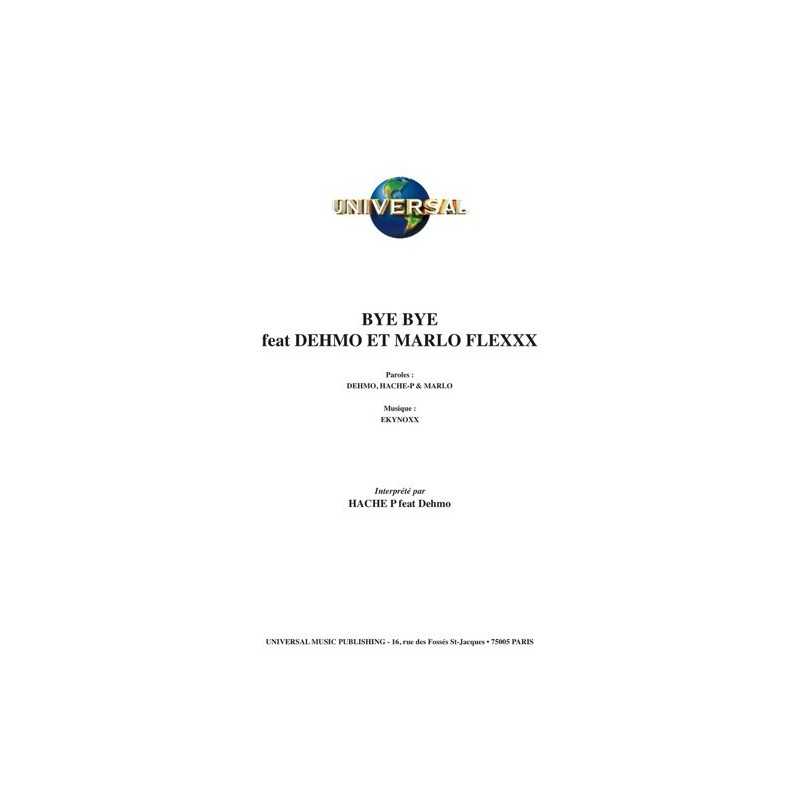 Partition BYE BYE HACHE-P