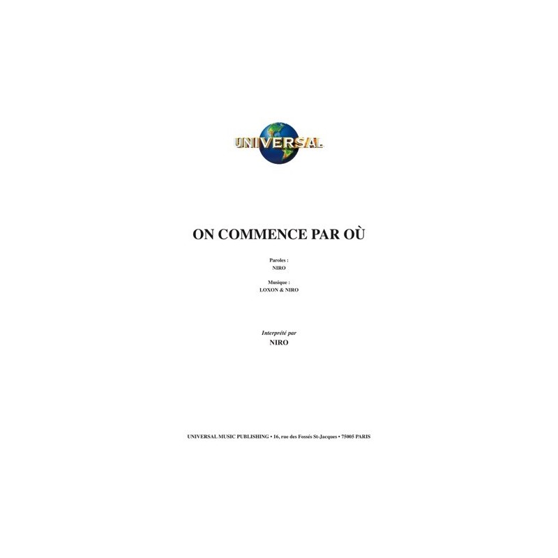 Partition ON COMMENCE PAR OÙ NIRO