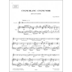 Sheet music CYGNE BLANC CYGNE NOIR Pascal Proust