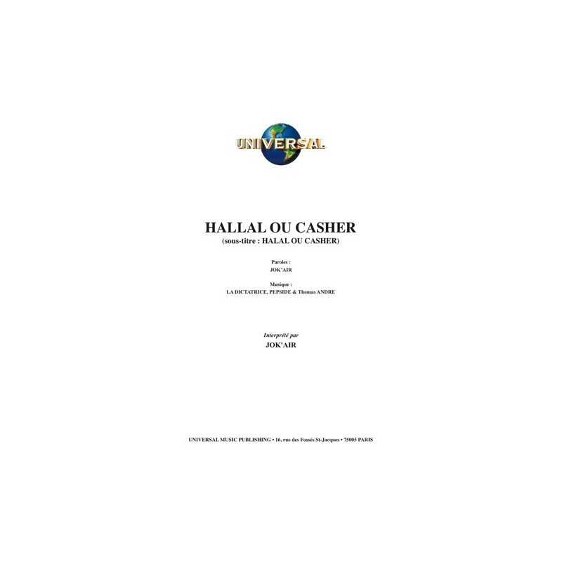 Partition HALLAL OU CASHER JOK’AIR
