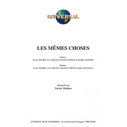 Partition LES MÊMES CHOSES Xavier MATHEU
