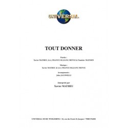 Partition TOUT DONNER Xavier MATHEU
