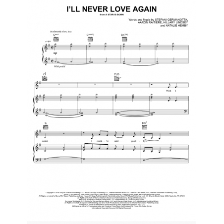 I'LL NEVER LOVE AGAIN