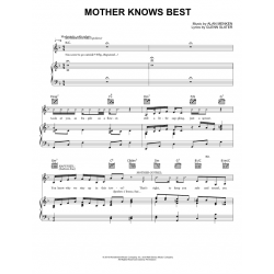 Sheet music MOTHER KNOWS BEST Donna Murphy