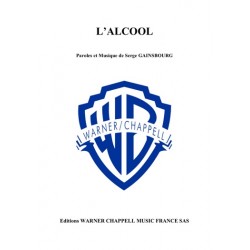Sheet music L'ALCOOL Serge GAINSBOURG