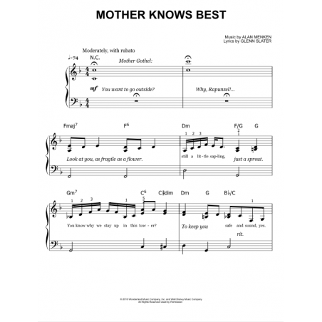 MOTHER KNOWS BEST (PIANO)