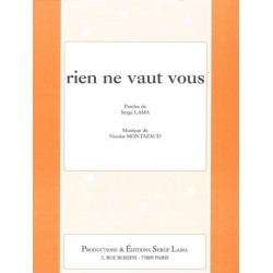 Sheet music RIEN NE VAUT VOUS Serge LAMA
