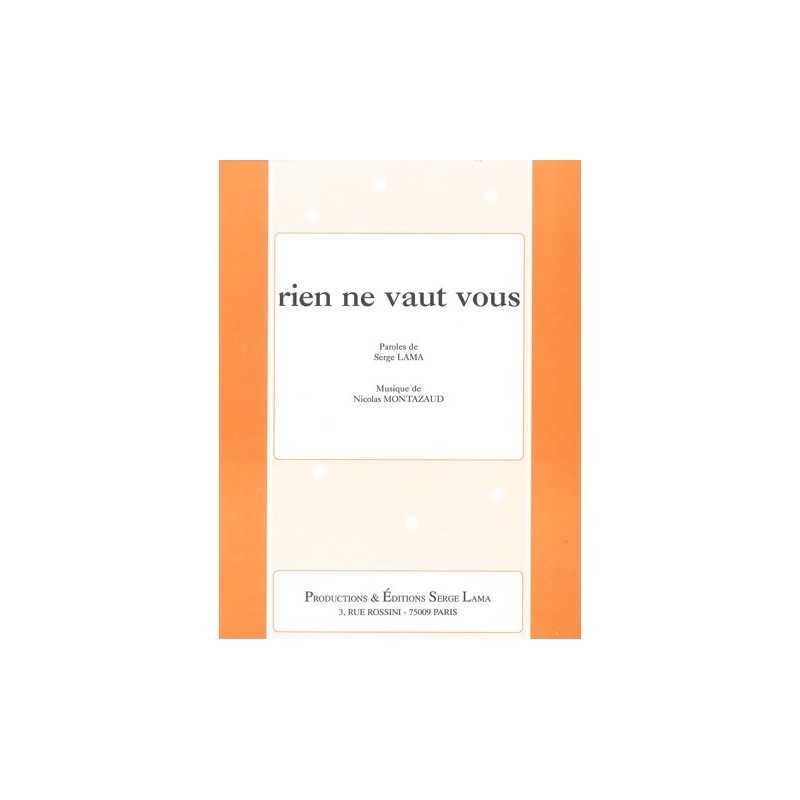 Sheet music RIEN NE VAUT VOUS Serge LAMA