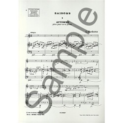 Sheet music SAISONS POUR COR EN UT ET EN FA Georges Barboteu