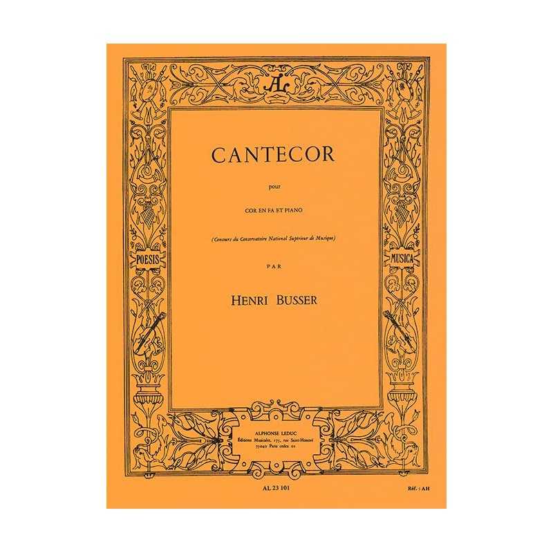 Partition CANTECOR COR EN FA ET PIANO Henri Büsser