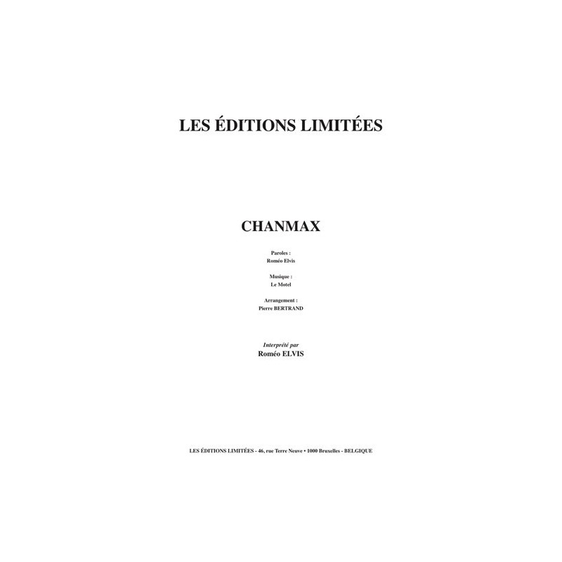 Partition CHANMAX Roméo ELVIS