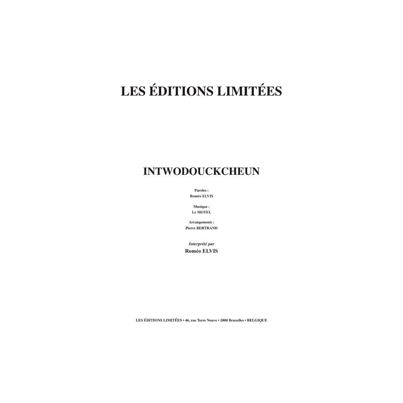 Partition INTWODOUCKCHEUN Roméo ELVIS