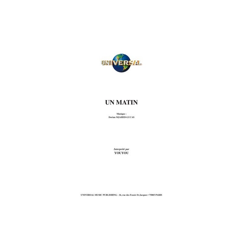 Partition UN MATIN YOUYOU