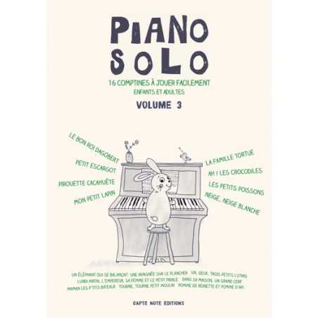PIANO SOLO VOLUME 3 - 16 Comptines