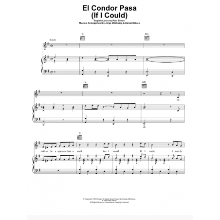 EL CONDOR PASA (IF I COULD)