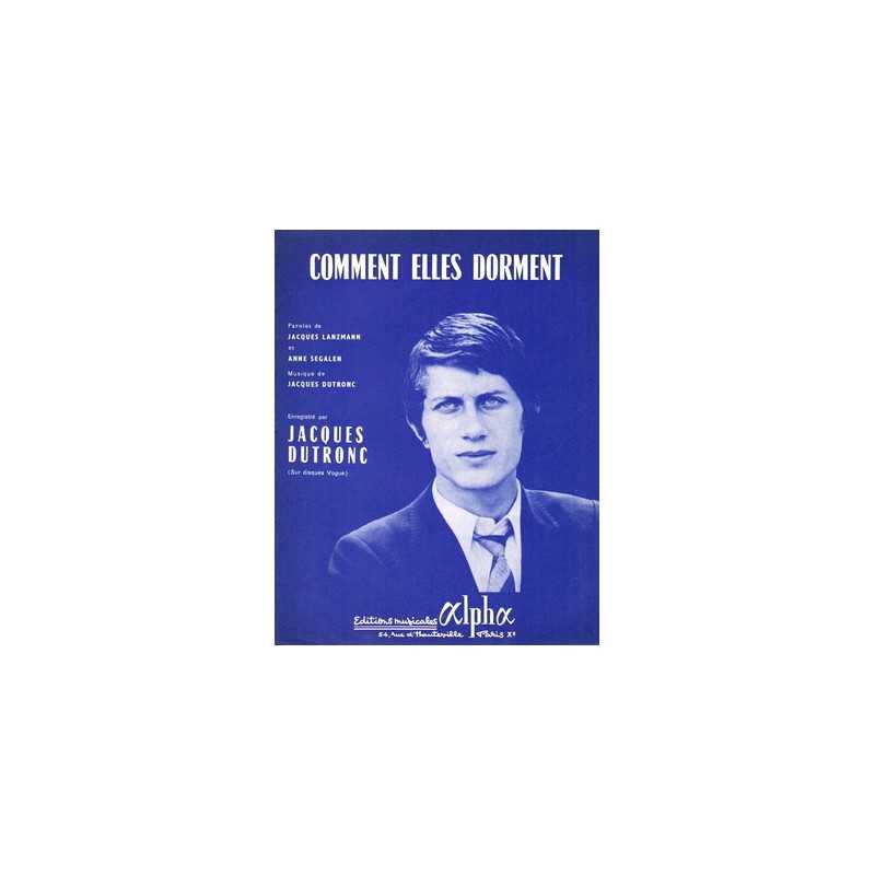 Partition COMMENT ELLES DORMENT Jacques Dutronc