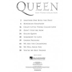 Songbook QUEEN EASY PIANO COLLECTION
