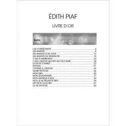 Songbook LIVRE D'OR EDITH PIAF