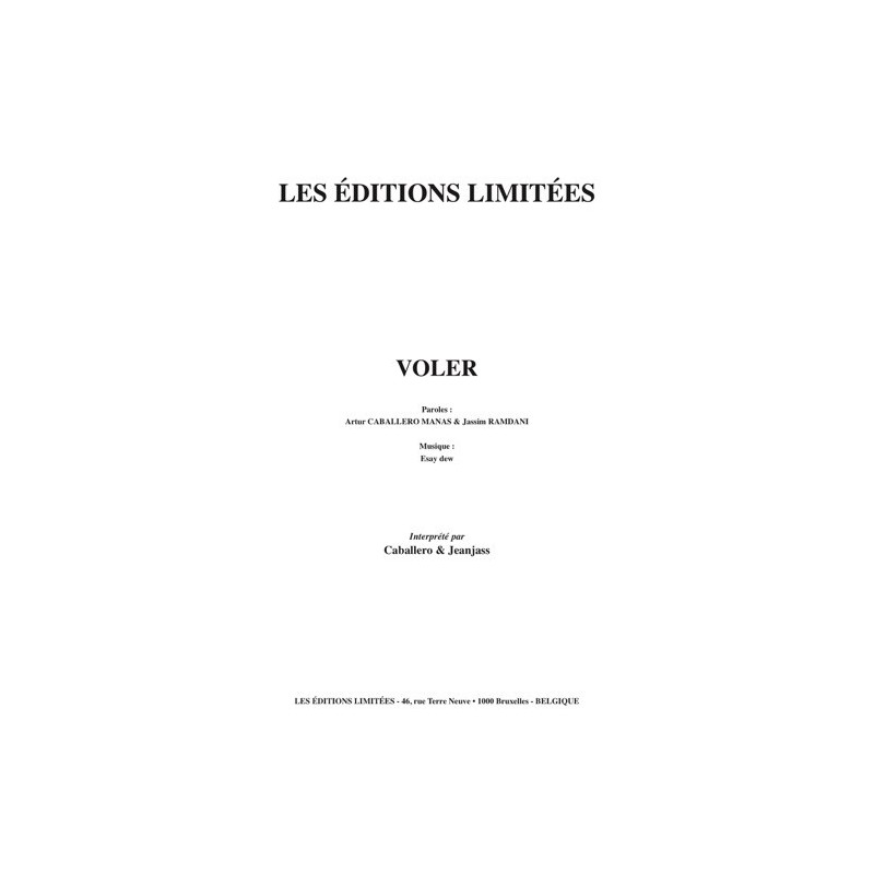 Partition VOLER Caballero & Jeanjass