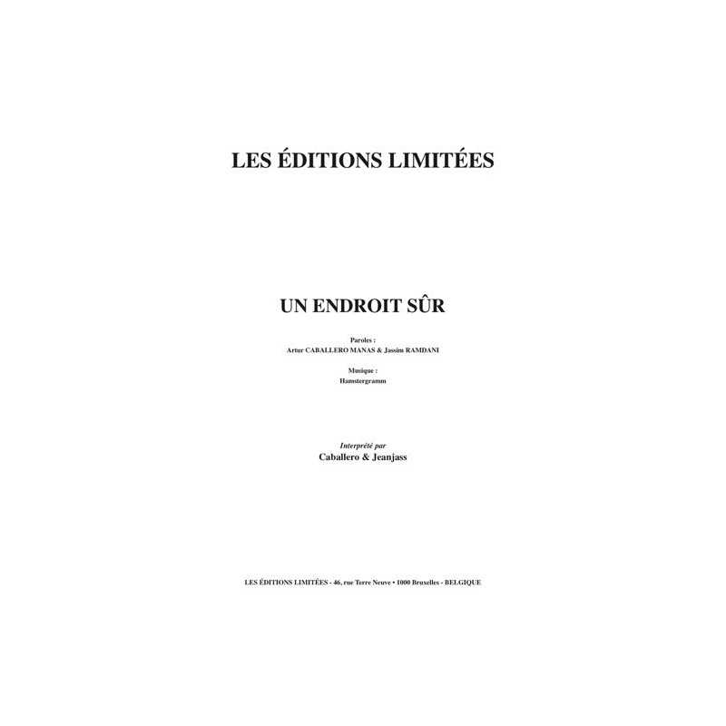 Partition UN ENDROIT SÛR Caballero & Jeanjass
