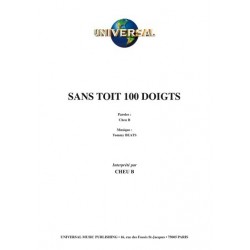 Partition SANS TOIT 100 DOIGTS CHEU B