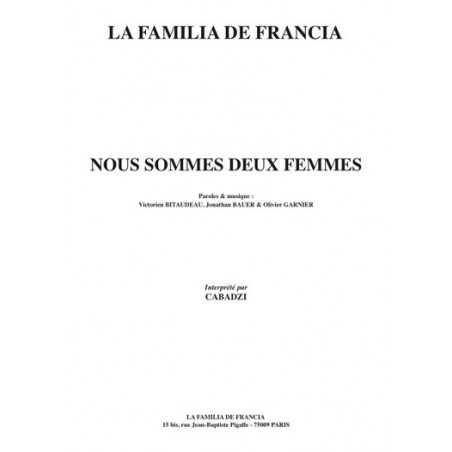 NOUS SOMMES DEUX FEMMES