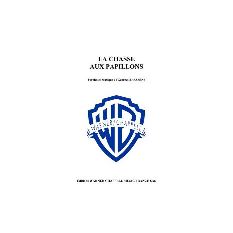 Partition LA CHASSE AUX PAPILLONS Georges Brassens