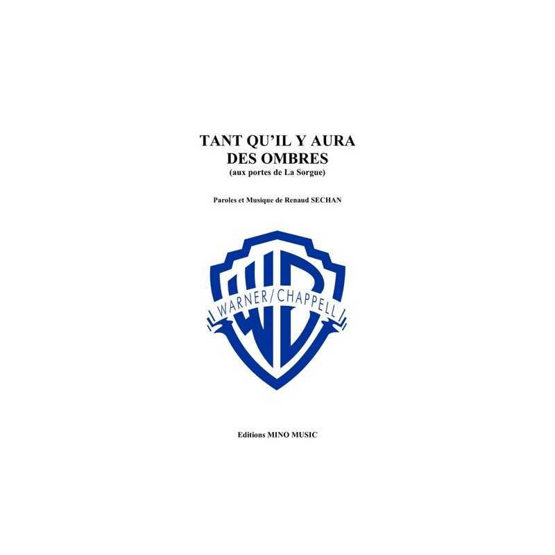Sheet music TANT QU'IL Y AURA DES OMBRES RENAUD PDF