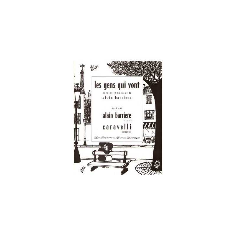 Sheet music LES GENS QUI VONT Alain Barrière
