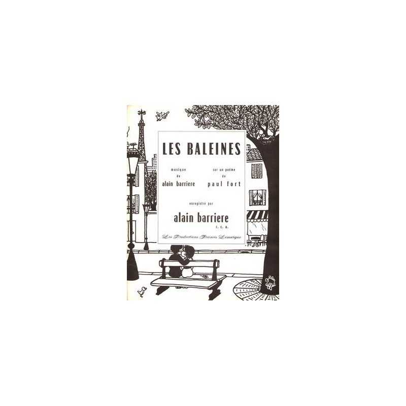 Sheet music LES BALEINES Alain Barrière