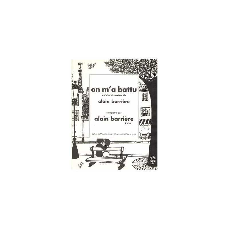Sheet music ON M'A BATTU Alain Barrière