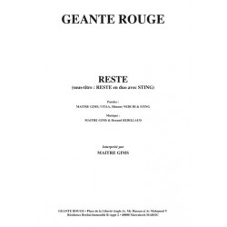 Partition RESTE MAITRE GIMS