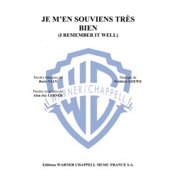 Partition JE M'EN SOUVIENS TRÈS BIEN Maurice CHEVALIER