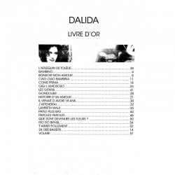 Songbook LIVRE D'OR DALIDA