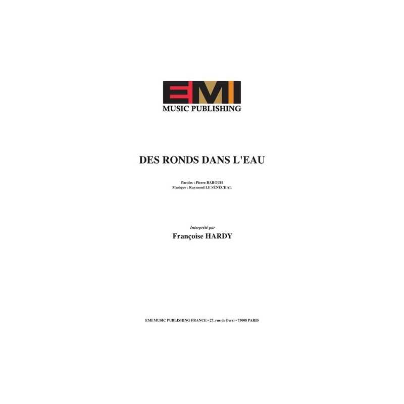Sheet music DES RONDS DANS L'EAU Françoise Hardy