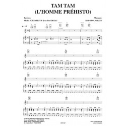Sheet music TAM TAM (L'HOMME PREHISTO) Michel Polnareff