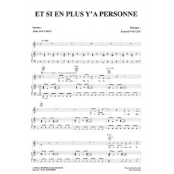 Partition ET SI EN PLUS Y'A PERSONNE Alain Souchon