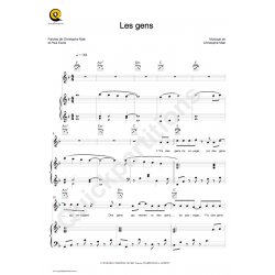 Partition LES GENS Christophe Maé