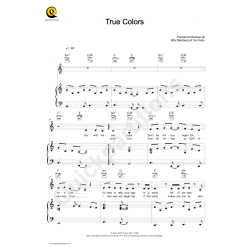 Sheet music TRUE COLORS Cyndi Lauper