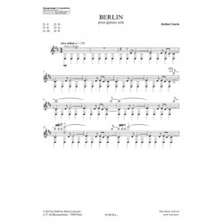 Sheet music BERLIN Jordan Cauvin