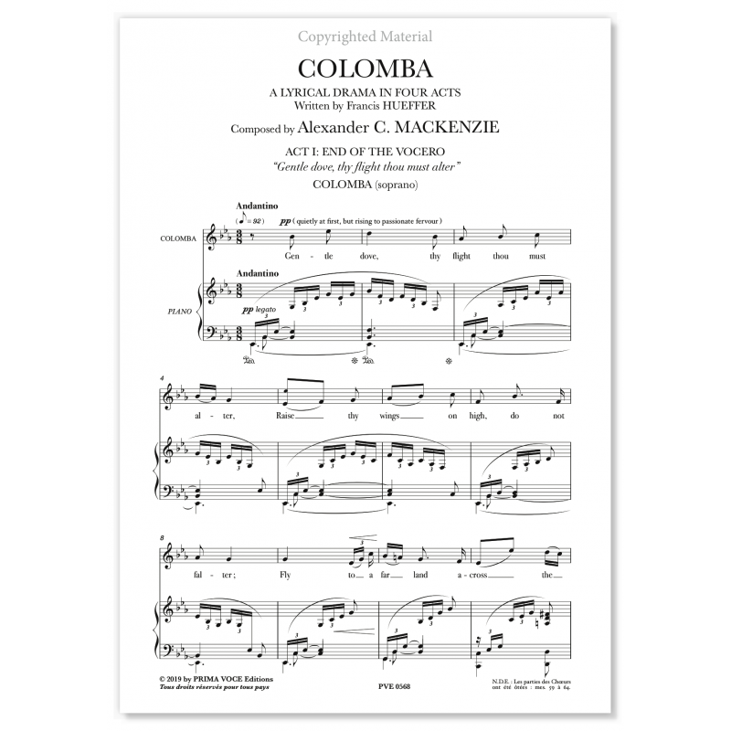 GENTLE DOVE THY FLIGHT THOU MUST ALTER COLOMBA