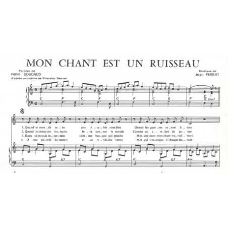 MON CHANT EST UN RUISSEAU