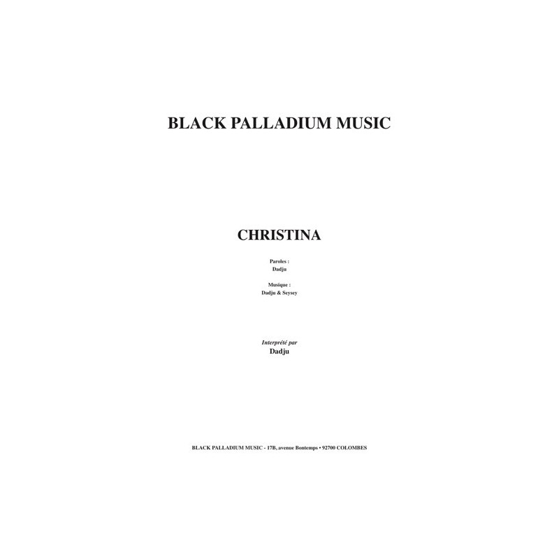 Partition CHRISTINA Dadju