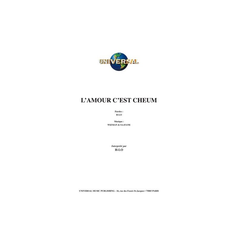 Partition L’AMOUR C’EST CHEUM H-LO