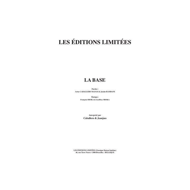 Partition LA BASE Caballero & Jeanjass