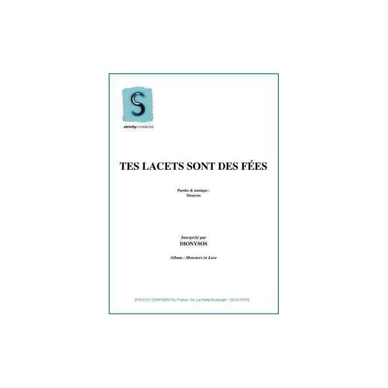 TES LACETS SONT DES FÉES sheet music DIONYSOS