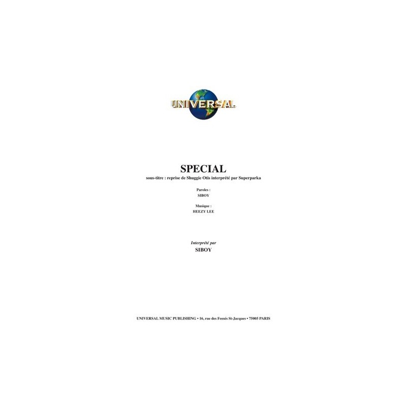 Partition SPÉCIAL Siboy