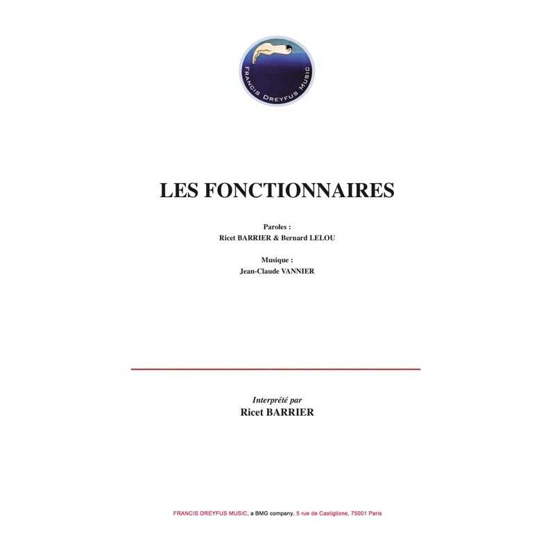 Partition LES FONCTIONNAIRES Ricet BARRIER
