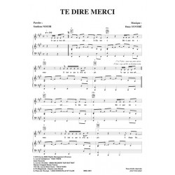 Partition TE DIRE MERCI Souf